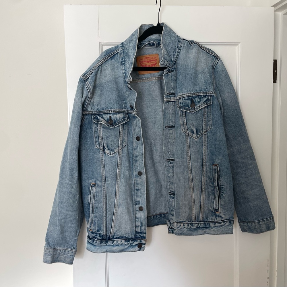 Levi's Blue Denim Jacket with Brown Label